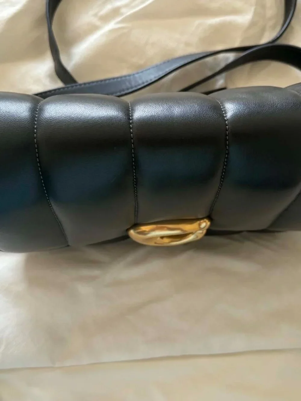 Coach Studio Shoulder Bag With Quilting – Black with Gold Accents